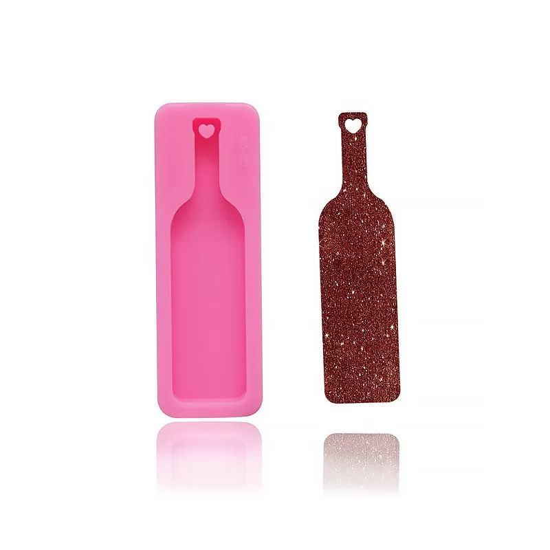 1 piece Wine Bottle Keychain Mold Silicone Mold For Resin Jewelry Making Mould 10337750