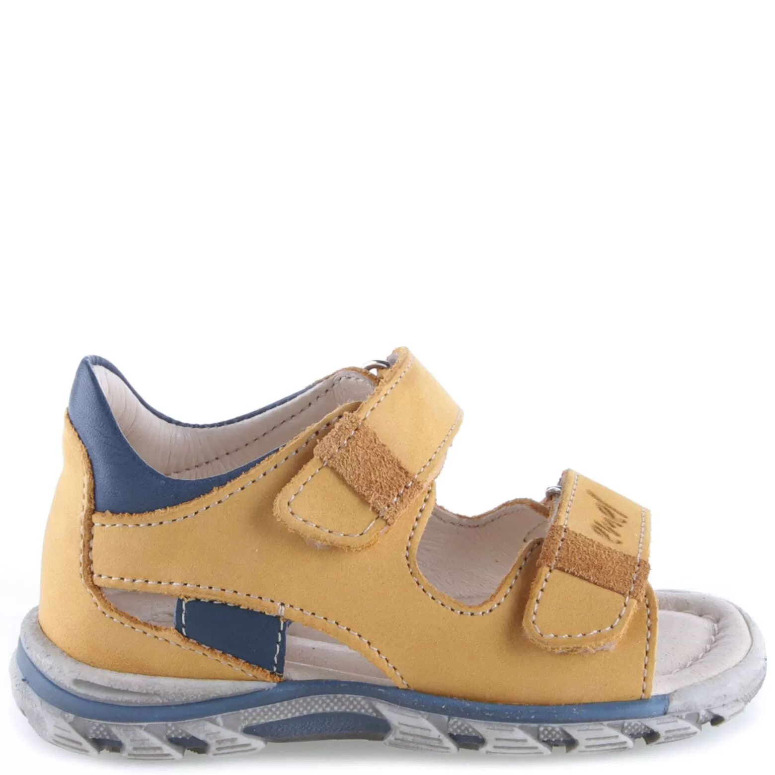 (1560-25) Emel yellow velcro Sandals