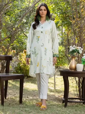 1pc - Stitched Basic Printed Cotton Silk Shirt