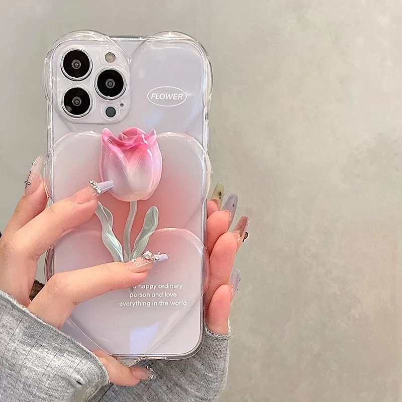 3D Tulip Flower Phone Case