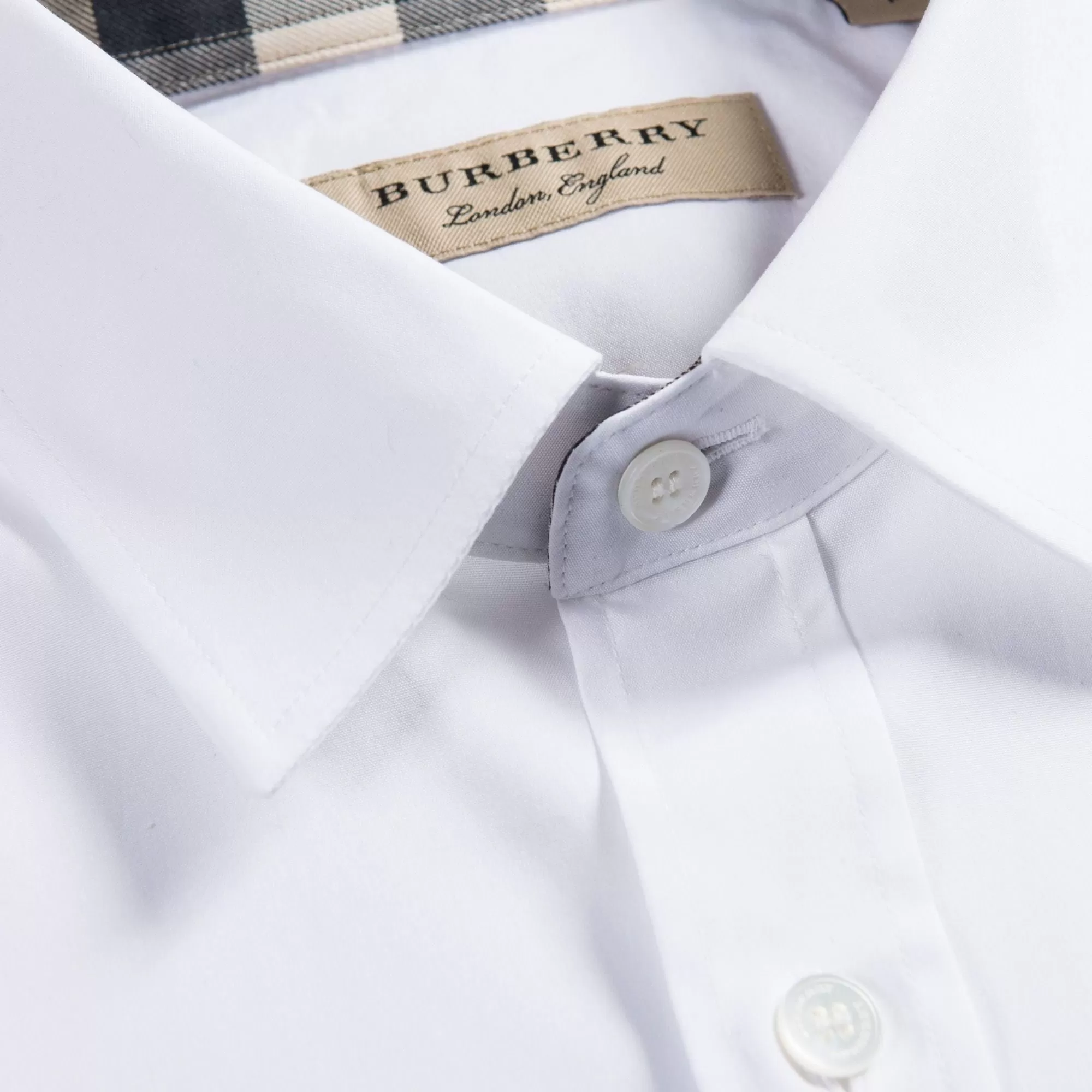 (50% Off) Burberry Cambridge Long Sleeve Shirt White