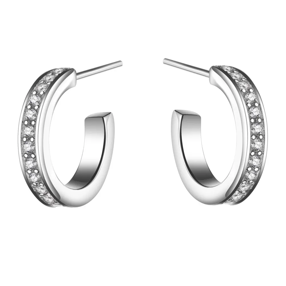 925 Silver CZ Hop Earring