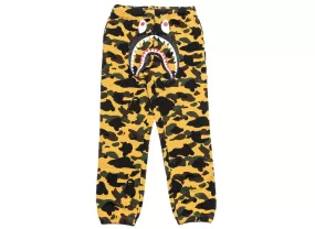 A Bathing Ape 1st Camo Shark Sweatpants in Yellow xld