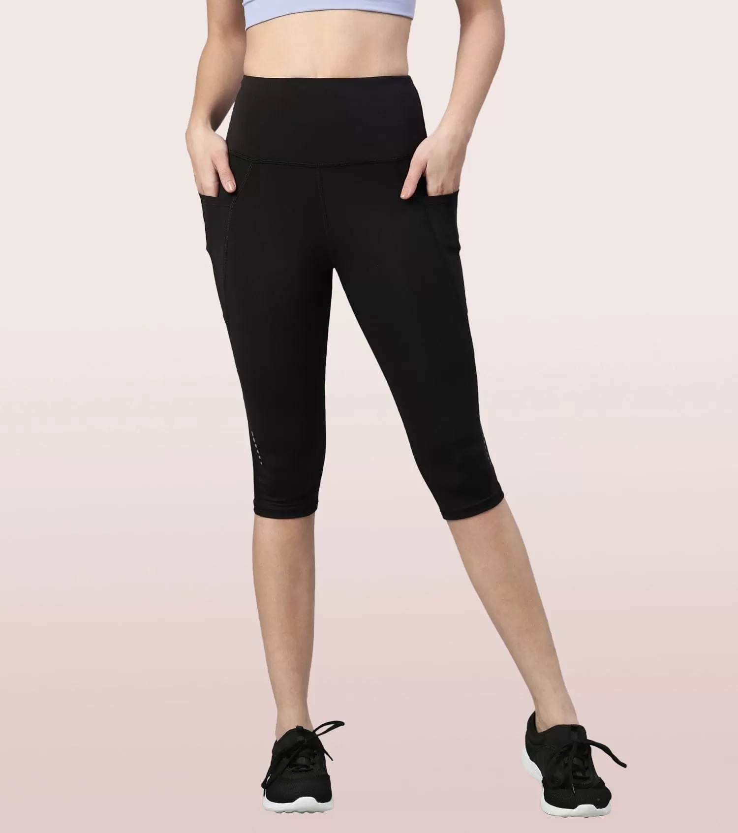 Active Capri Legging| Dry Fit Active Capri Legging With Reflective Graphic