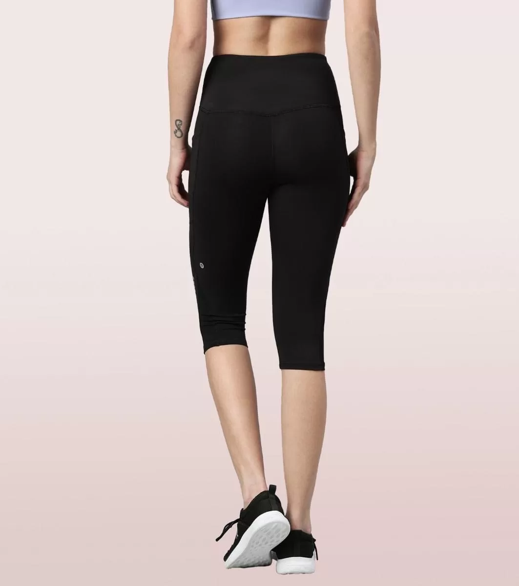 Active Capri Legging| Dry Fit Active Capri Legging With Reflective Graphic