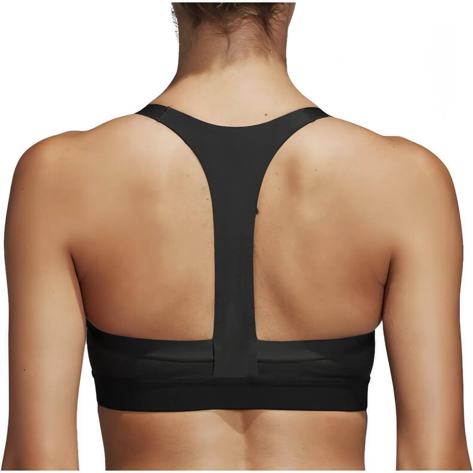 adidas All Me 3 Stripes Womens Sports Bra - Black