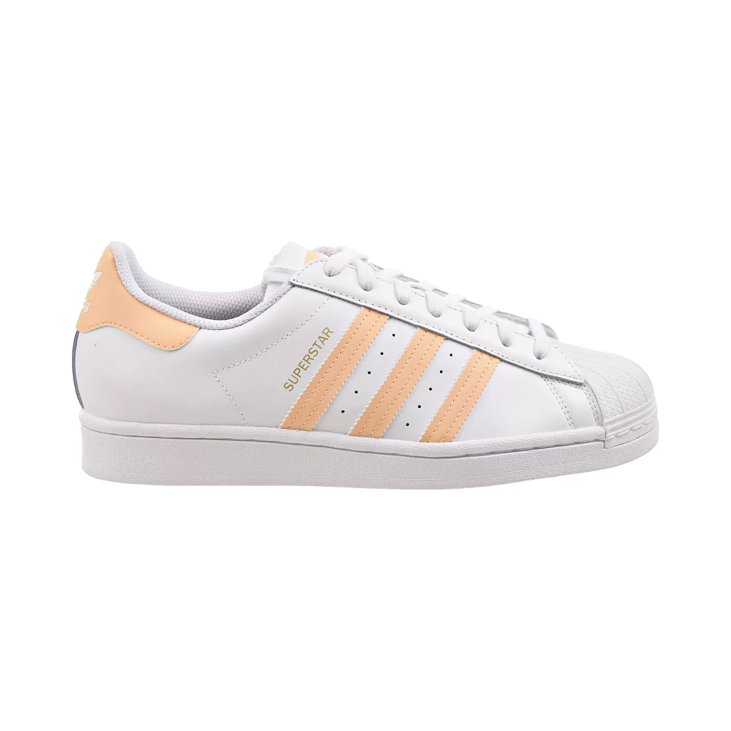 Adidas Superstar Men's Shoes Cloud White-Glow Orange