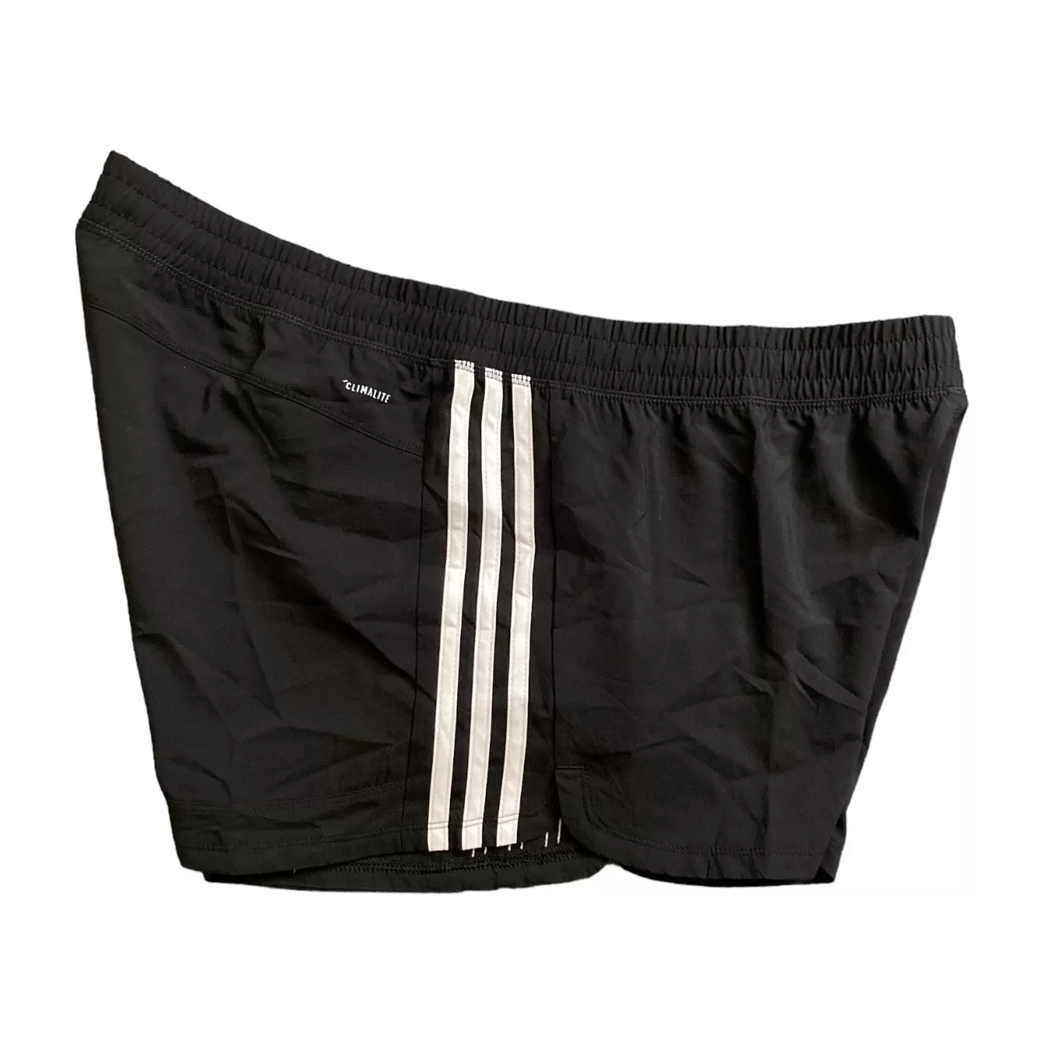 Adidas Women's Elastic Waist Pacer 3 Stripe Woven Training Shorts, EC0475