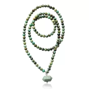 African Turquoise Necklace with Amazonite for Self-Expression