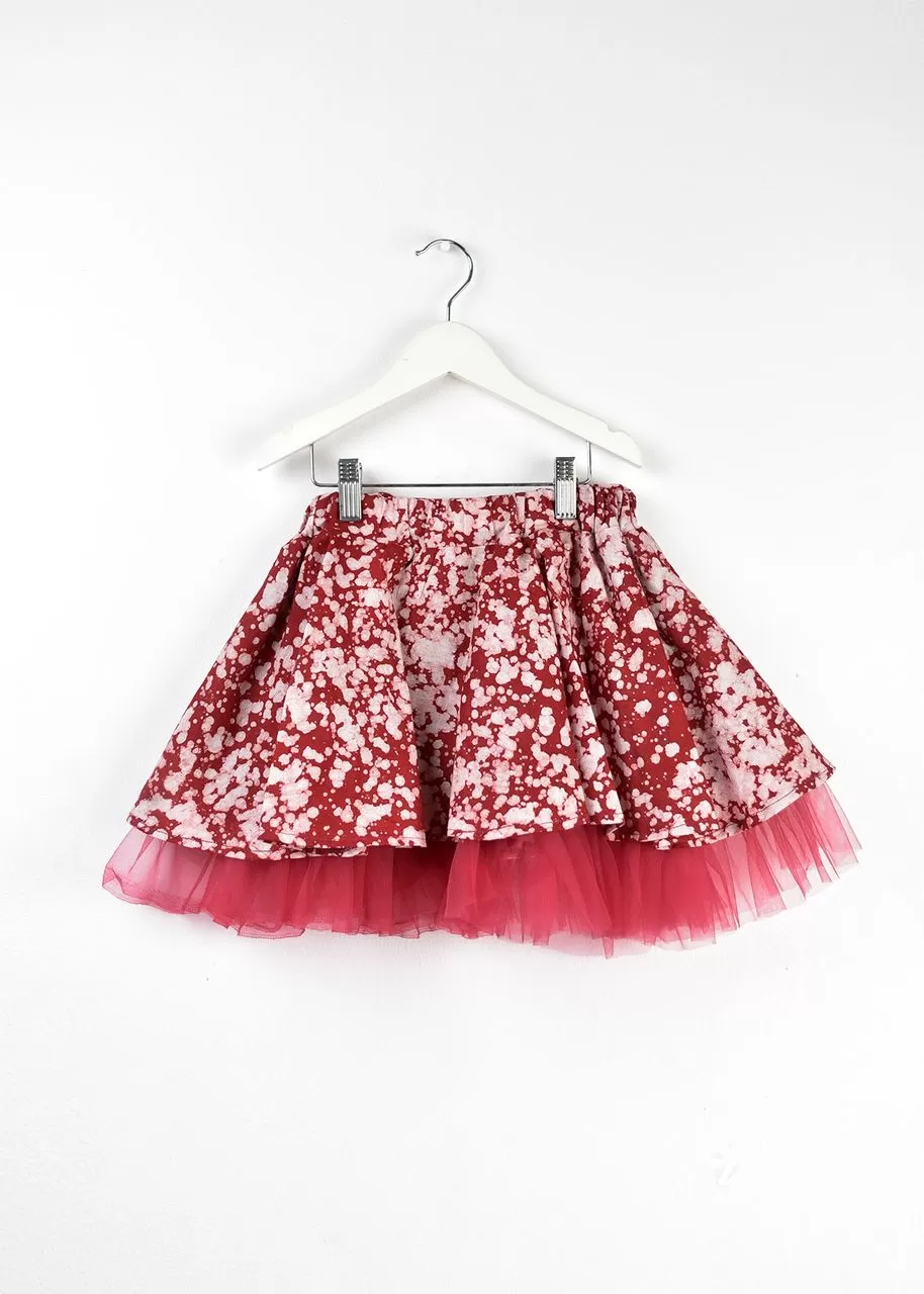 Aimas Daisy African print skirt with tulle detail