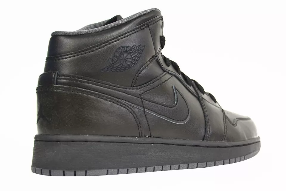 Air Jordan 1 MID BG (GS) "Black/ Black"