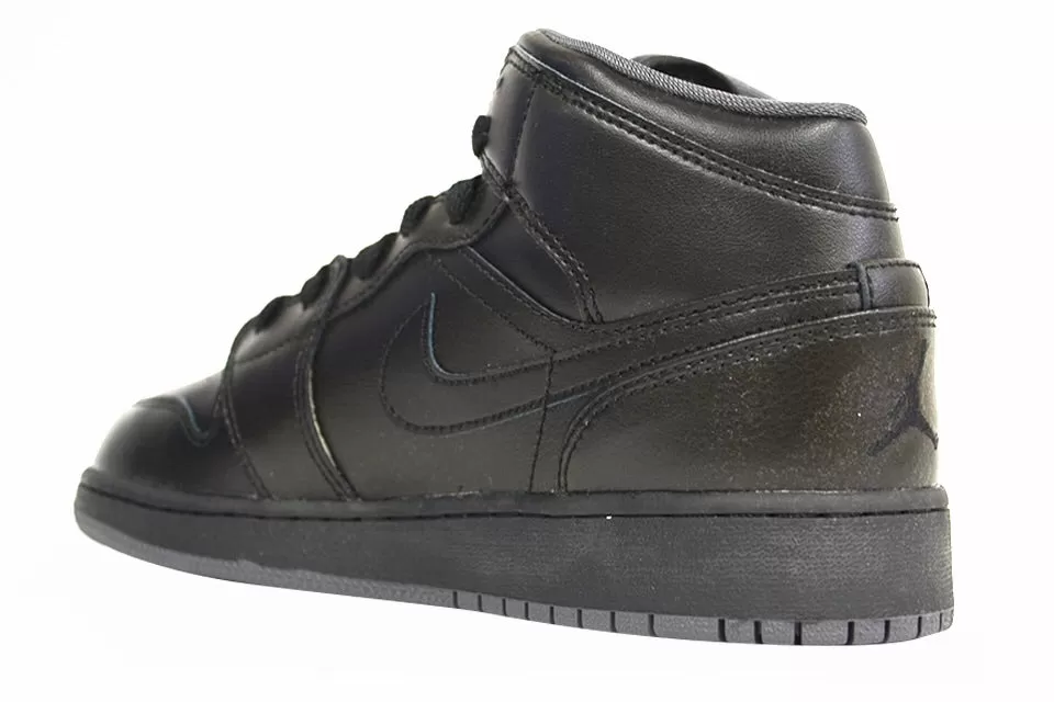 Air Jordan 1 MID BG (GS) "Black/ Black"