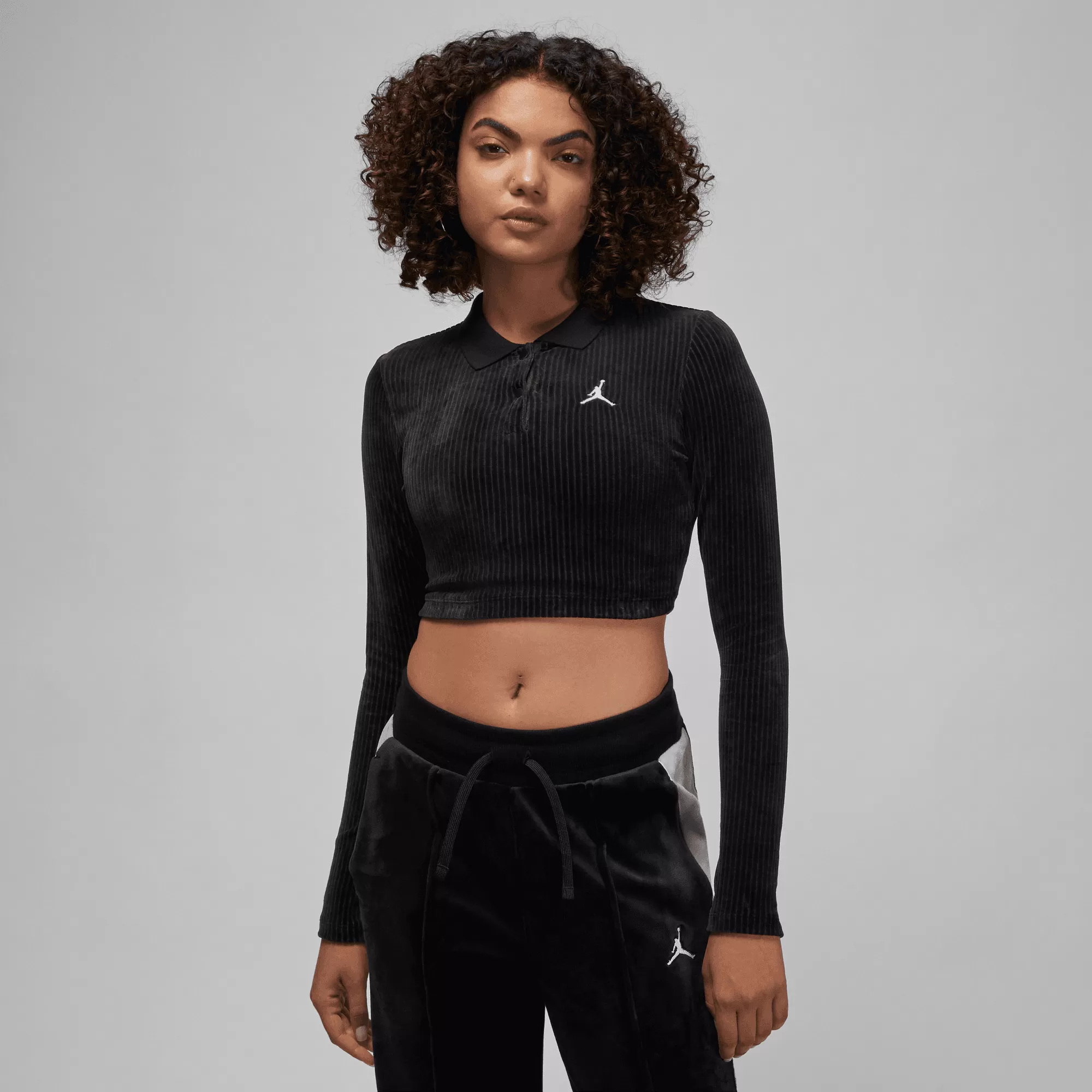 Air Jordan Womens Long-Sleeve Velour Top