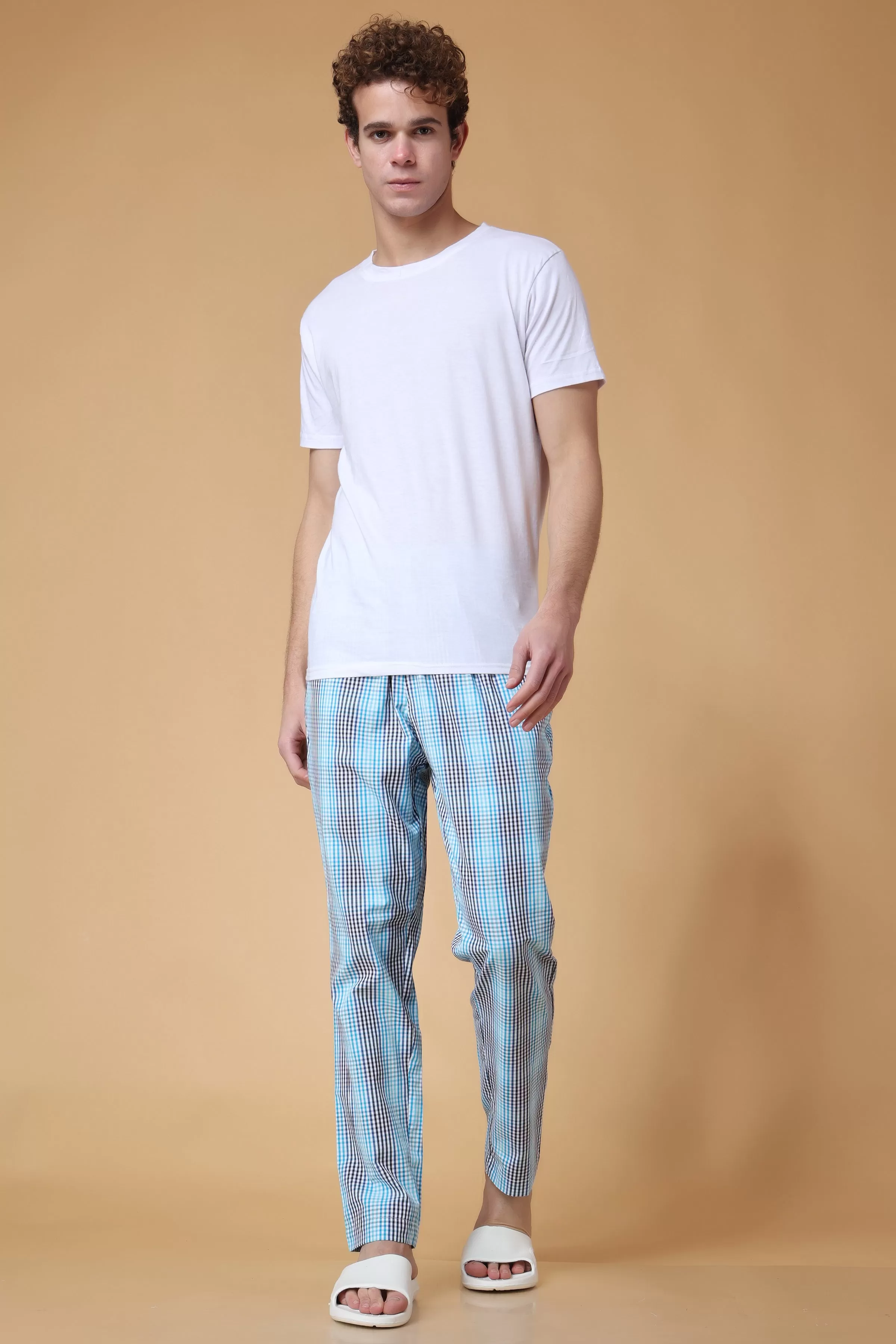 All The Blues Checked Pajama