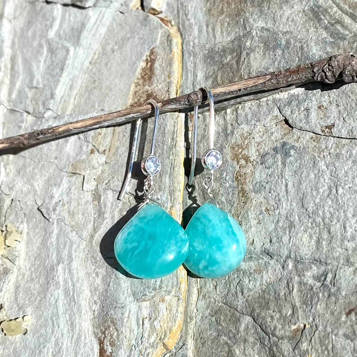 Amazonite Earrings for Courage