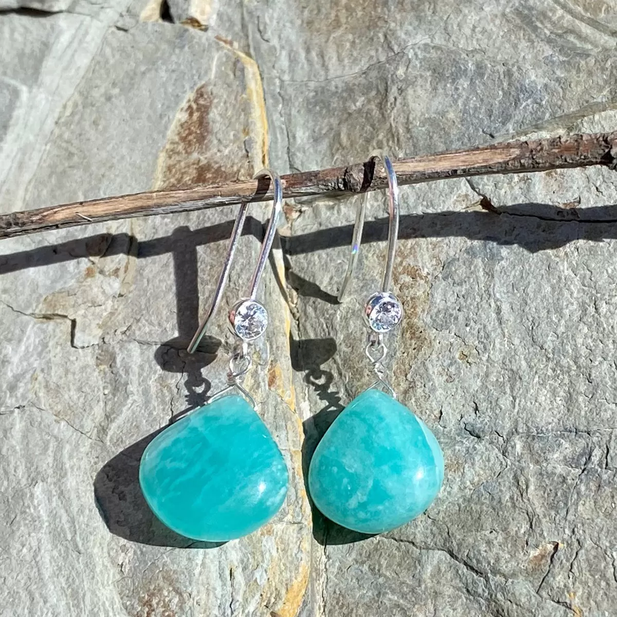 Amazonite Earrings for Courage