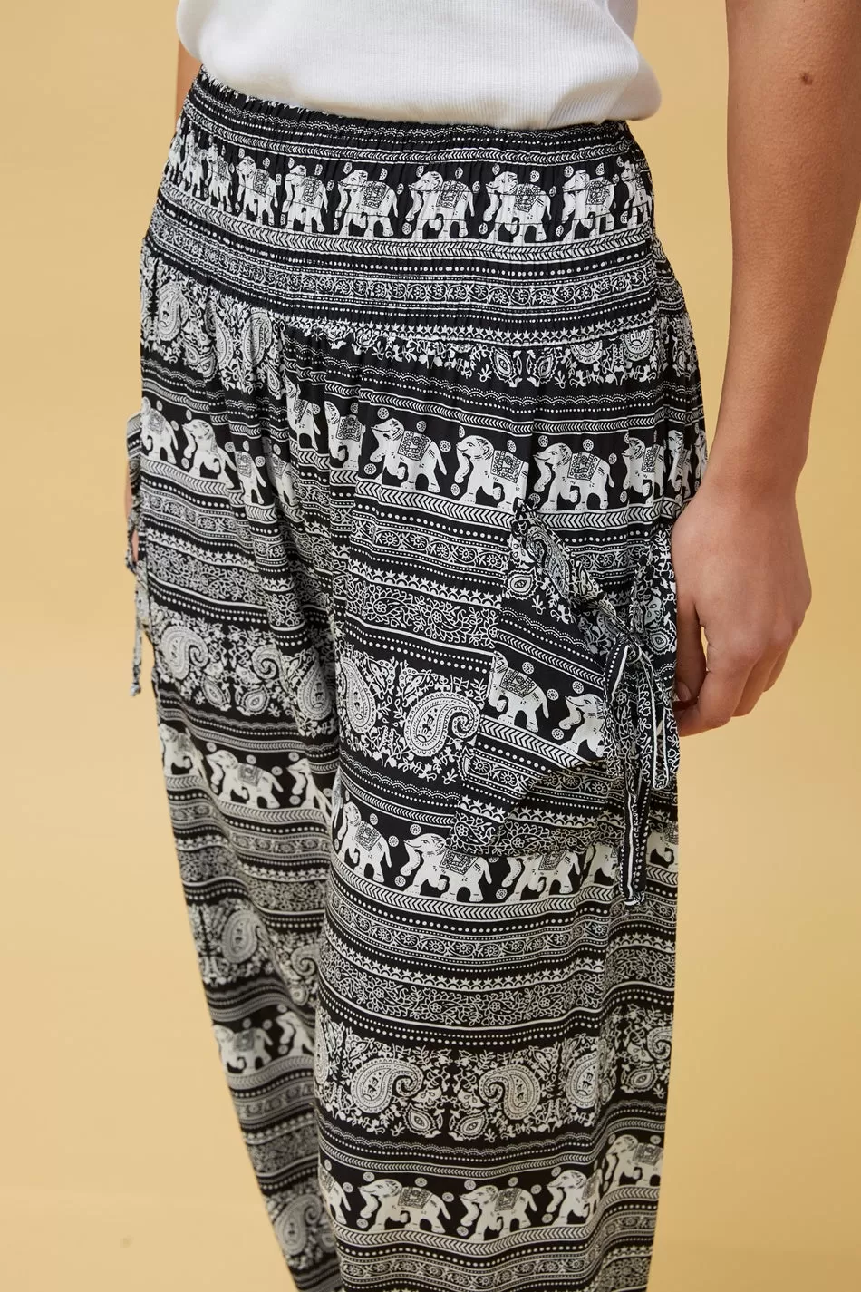 ANIMAL PRINT BOHO HAREM PANTS