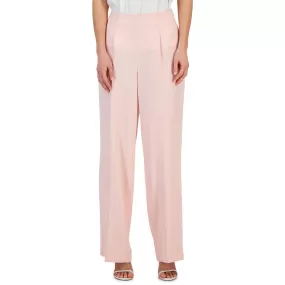 Anne Klein Womens High Rise Pleated Wide Leg Pants