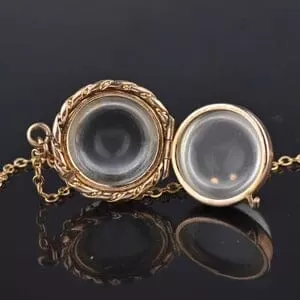 Antique Pools of Light Rock Crystal Locket