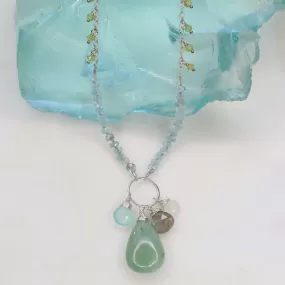 Aquamarine Peridot Necklace | Dedicated to RB