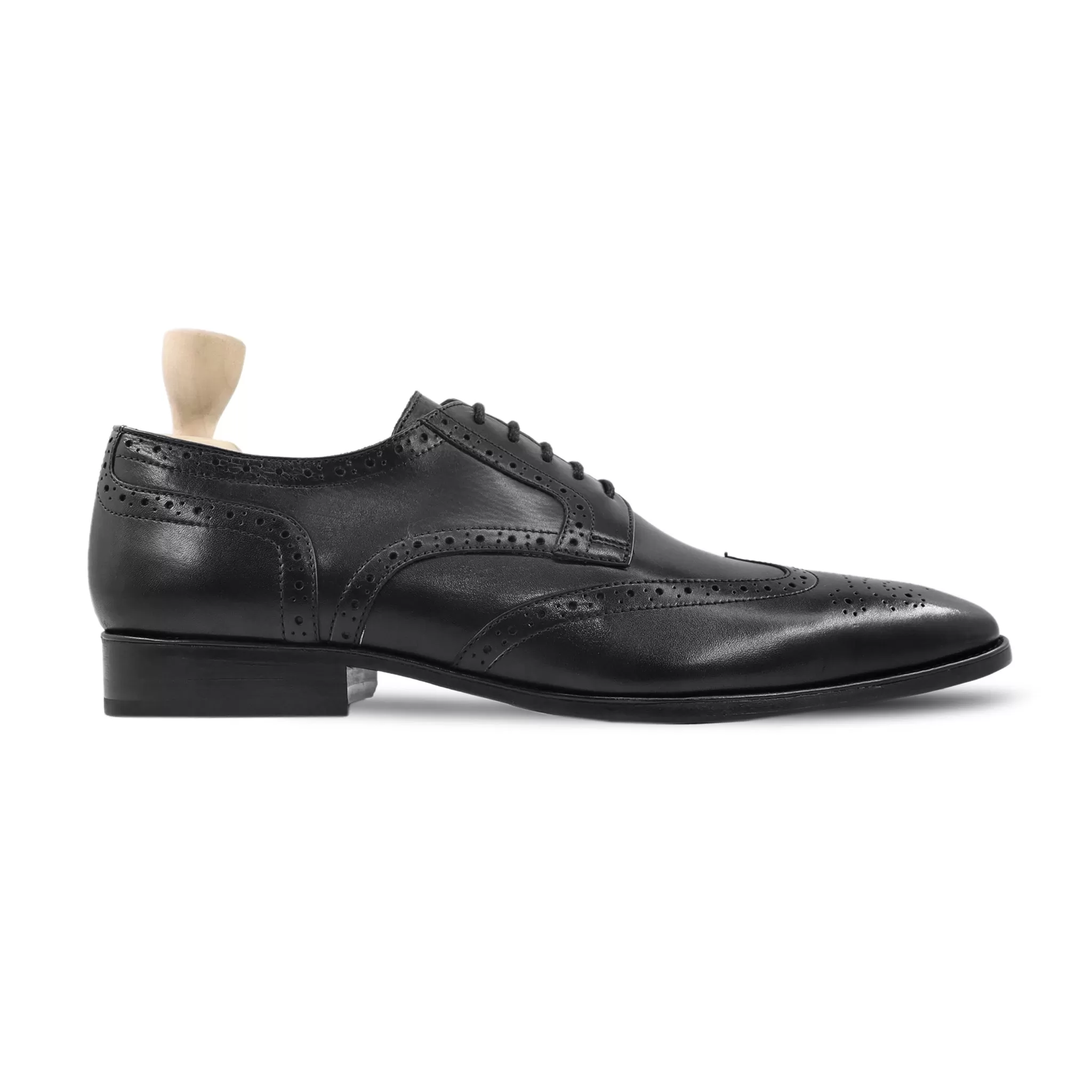 Arta - Men's Black Calf Leather Derby Shoe