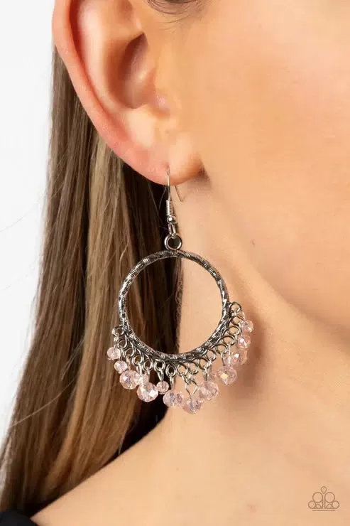 As If By Magic Pink Earrings - Paparazzi Accessories