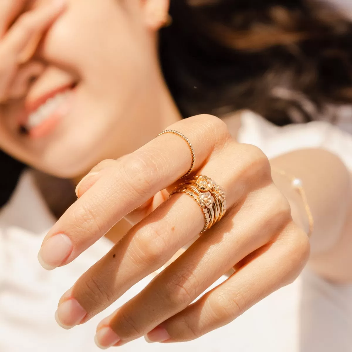 August Birth Flower Ring