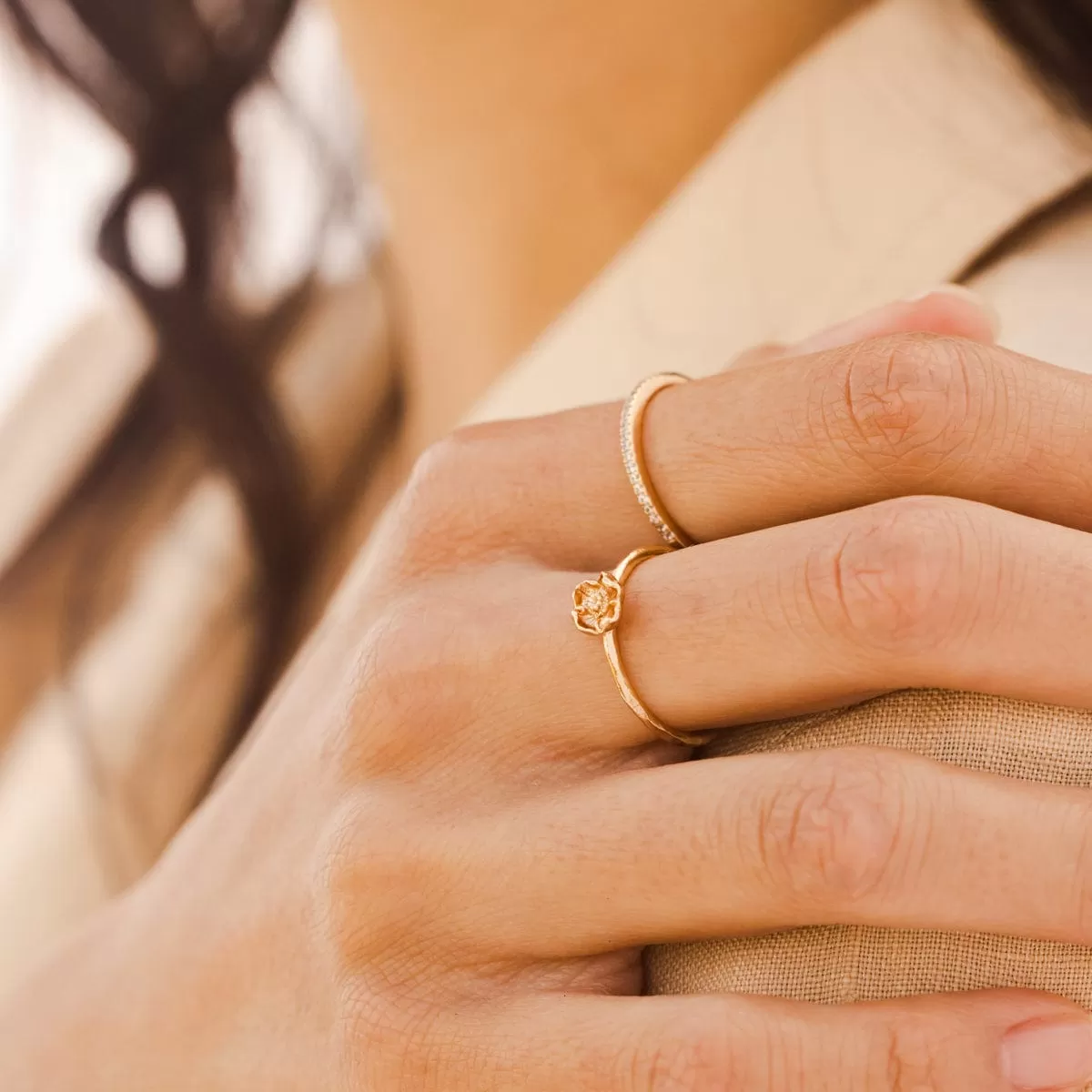 August Birth Flower Ring