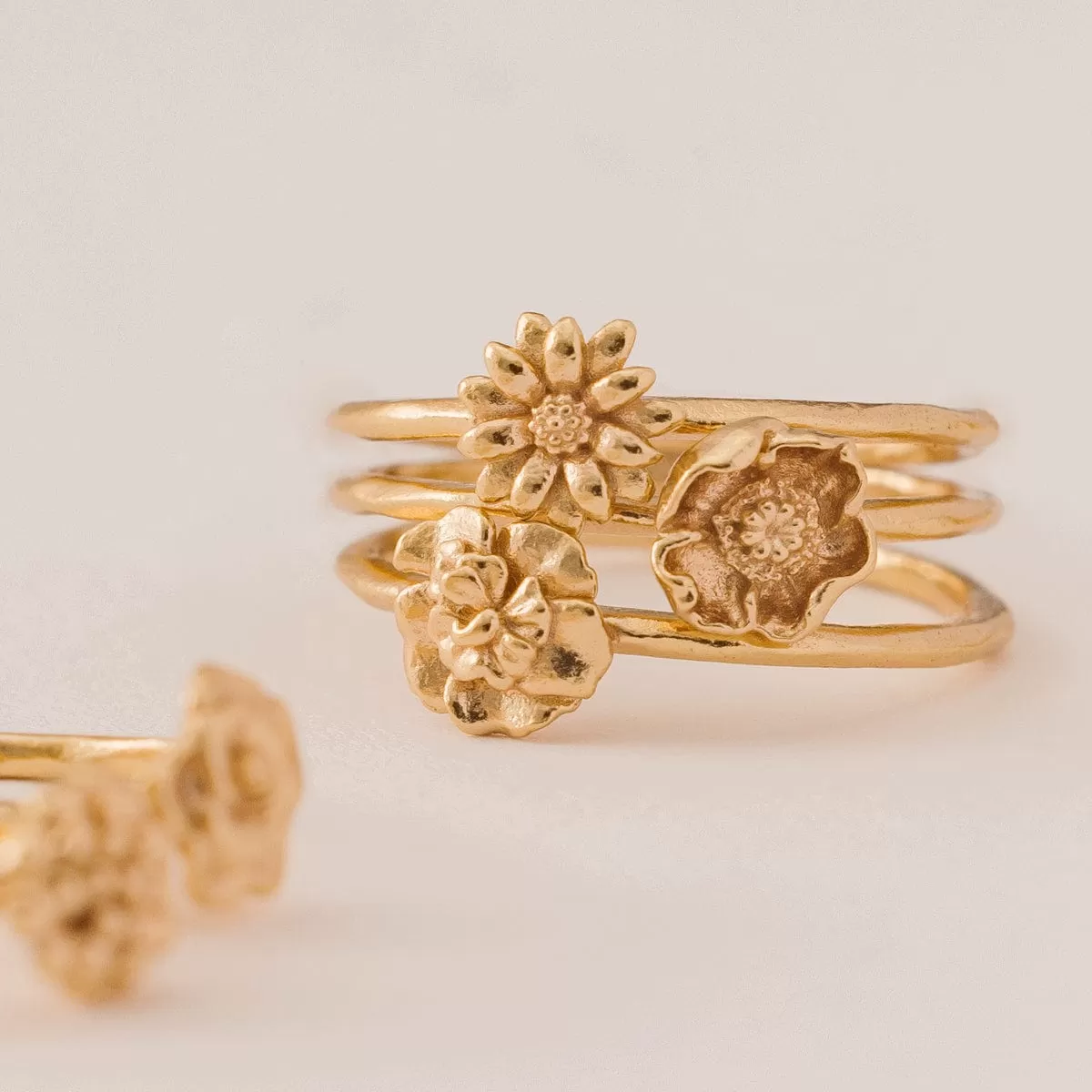 August Birth Flower Ring