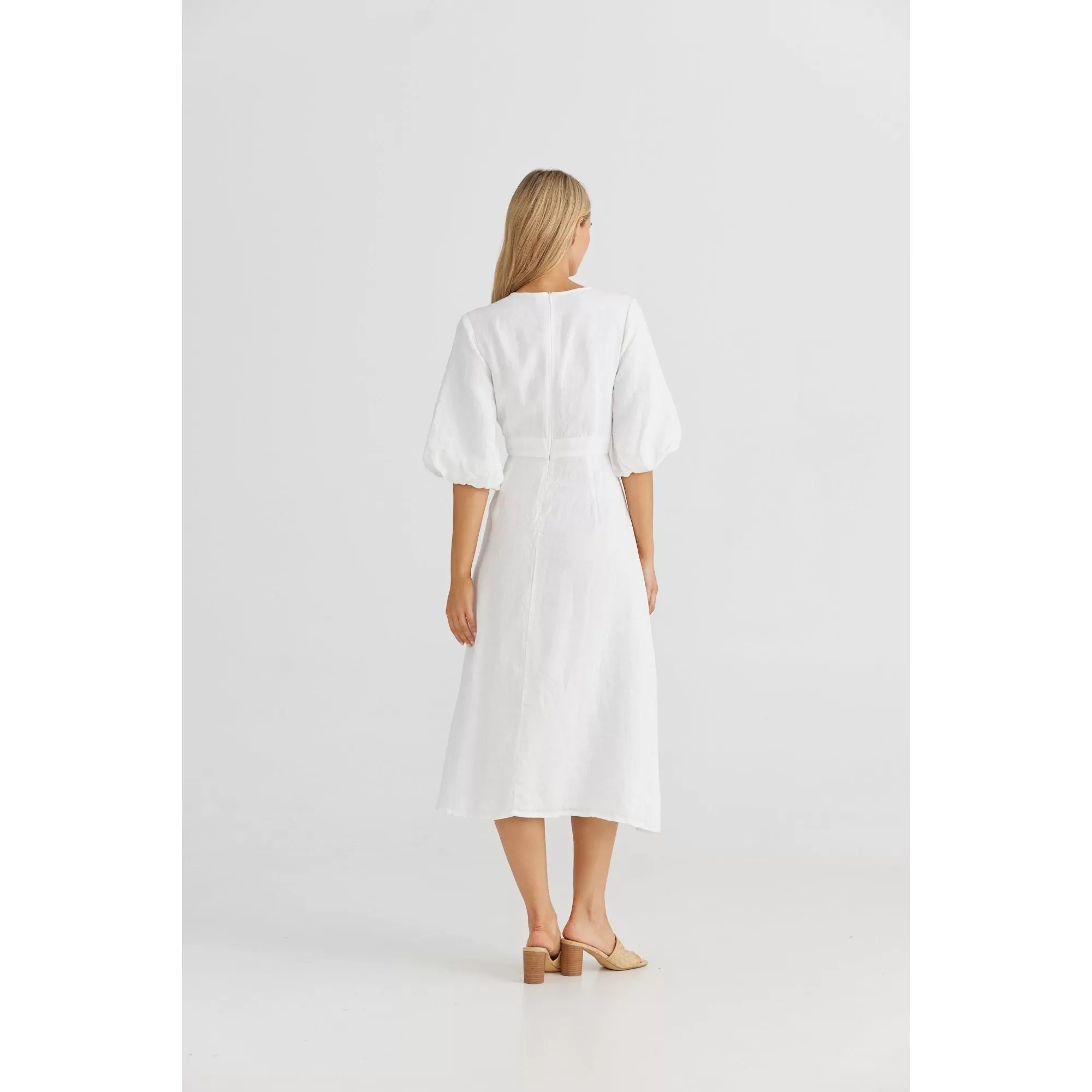 Ava Midi Dress | White