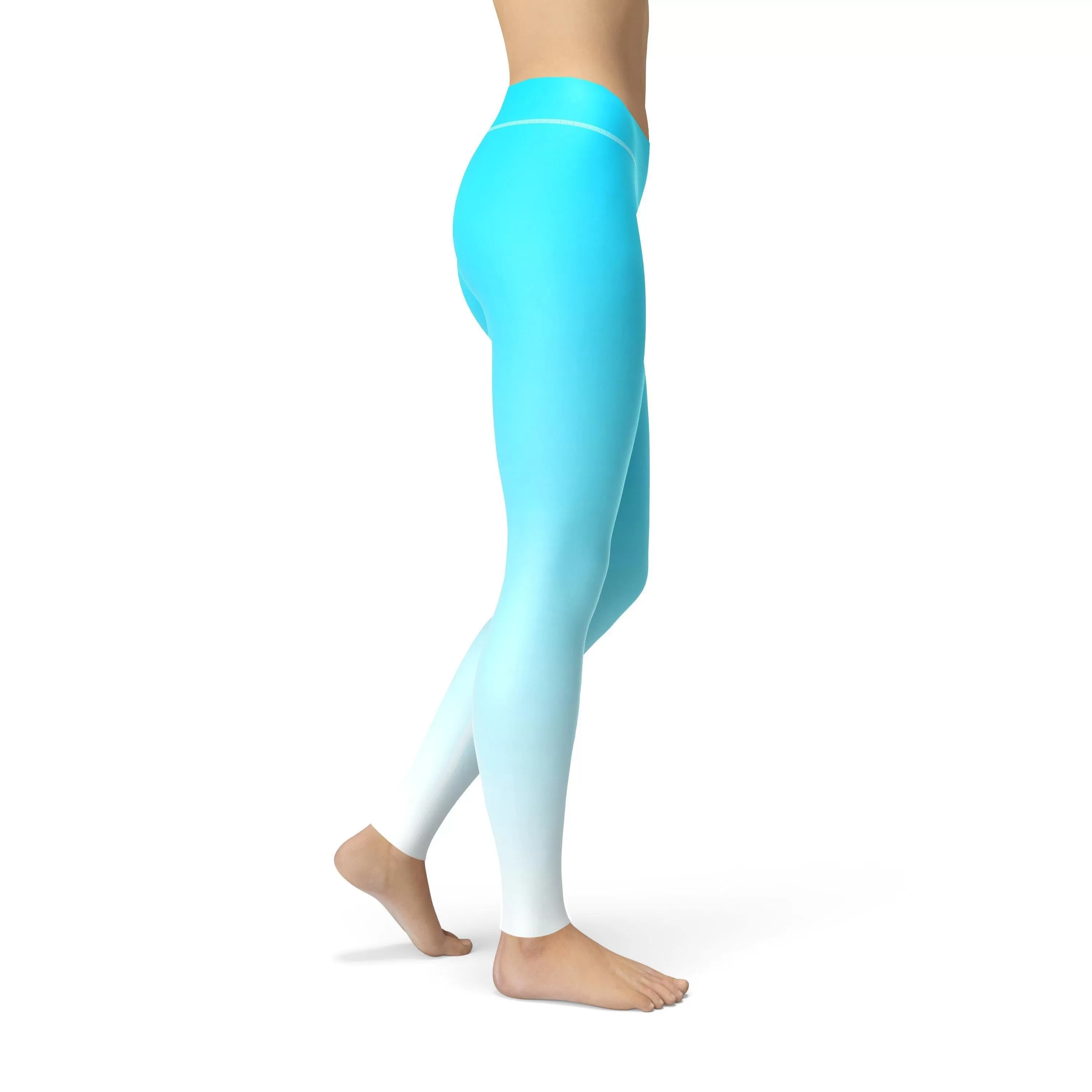 Avery Blue White Ombre Leggings