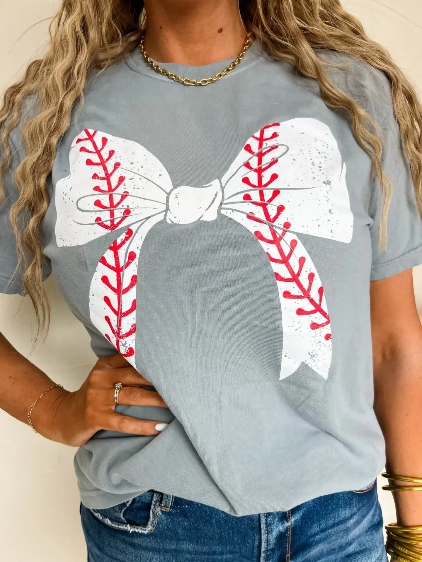 Baseball Bow Graphic Tee