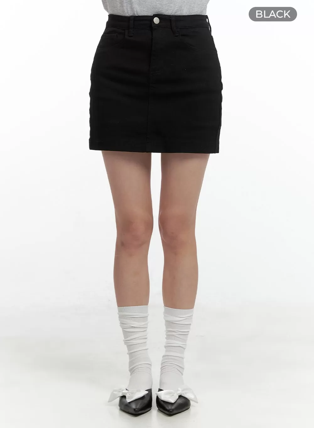 Basic Cotton Mini Skirt OL417