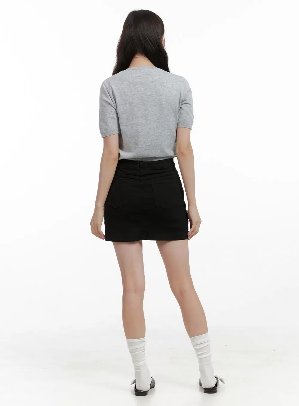 Basic Cotton Mini Skirt OL417