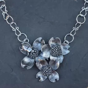 Beetle and Dogwood Cluster Necklace