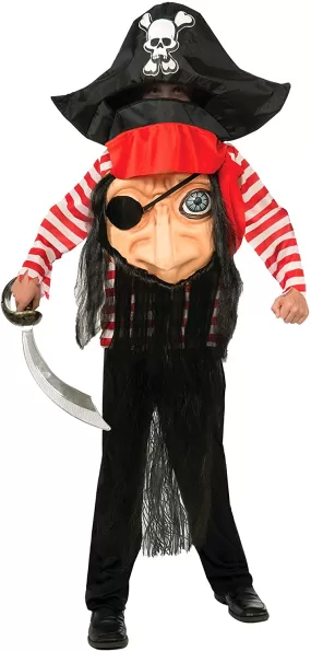 Big Face Buccaneer Child Costume, Size 10