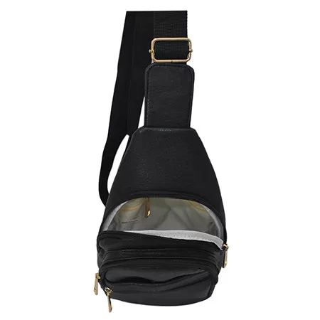 Black NGIL Faux Leather Sling Bag