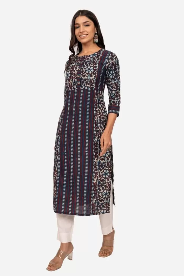 Blue Ajrakh Kurta