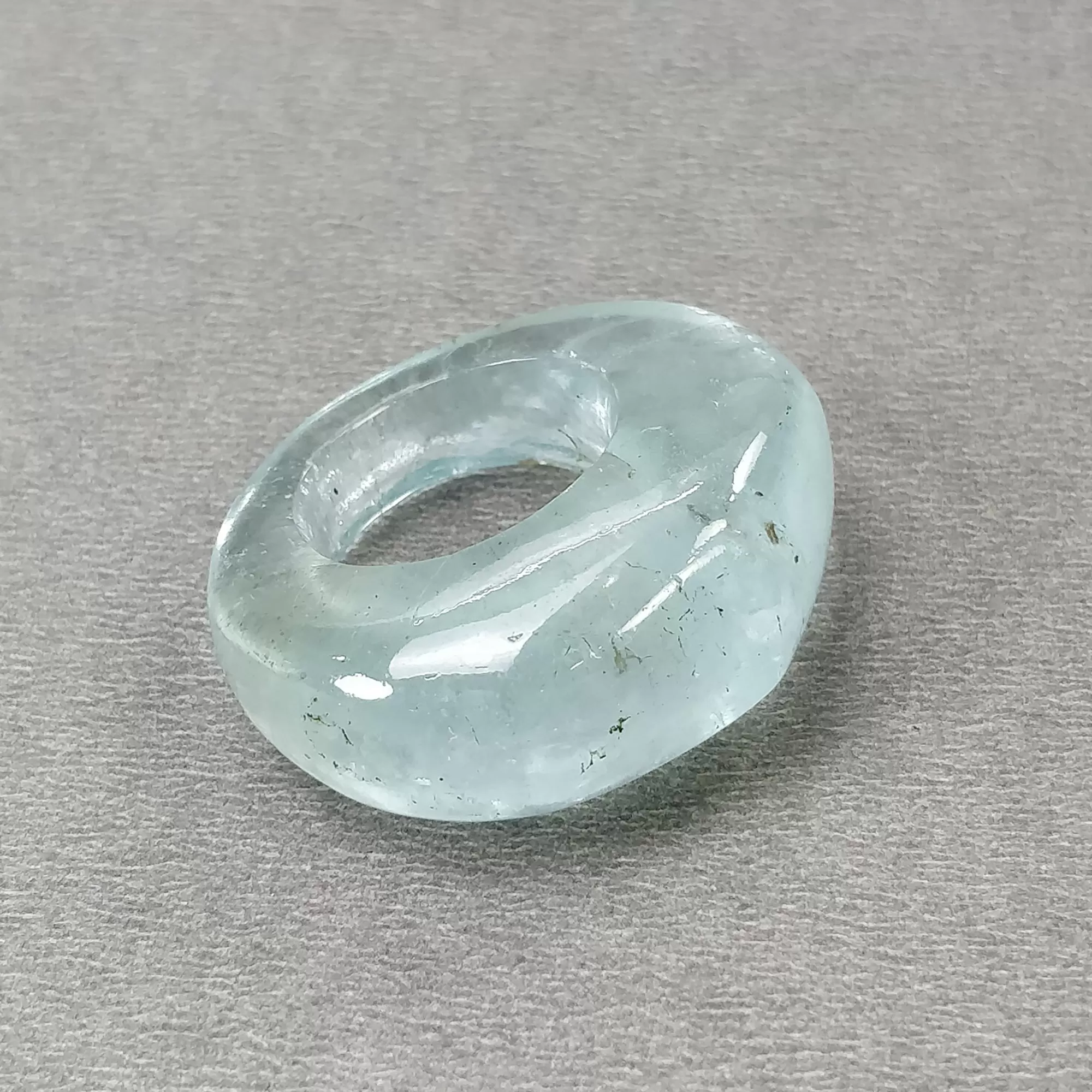 BLUE AQUAMARINE Gemstone Cabochon : 71.25cts Natural Untreated Aquamarine Uneven Shape Cabochon 34*31.5mm