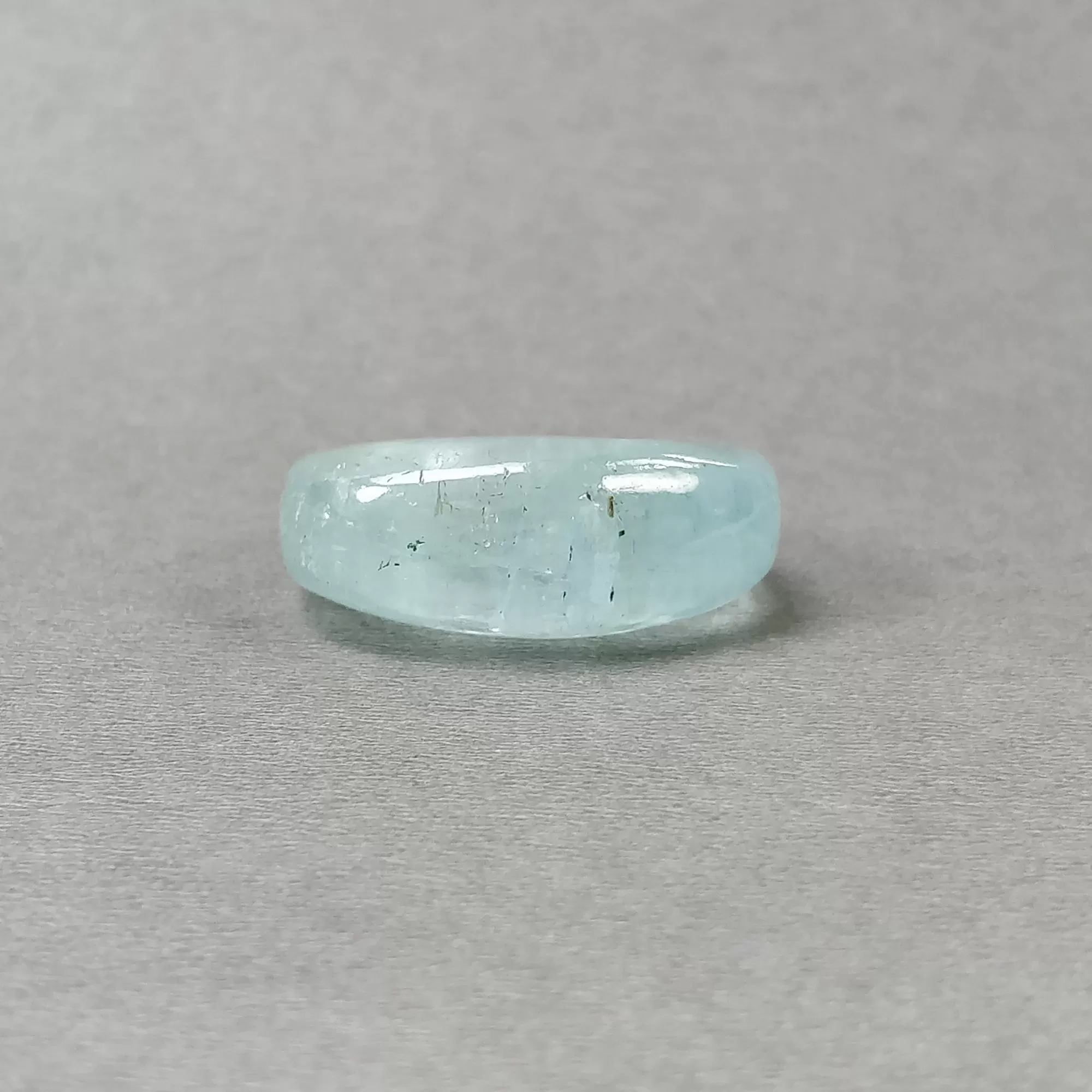 BLUE AQUAMARINE Gemstone Cabochon : 71.25cts Natural Untreated Aquamarine Uneven Shape Cabochon 34*31.5mm