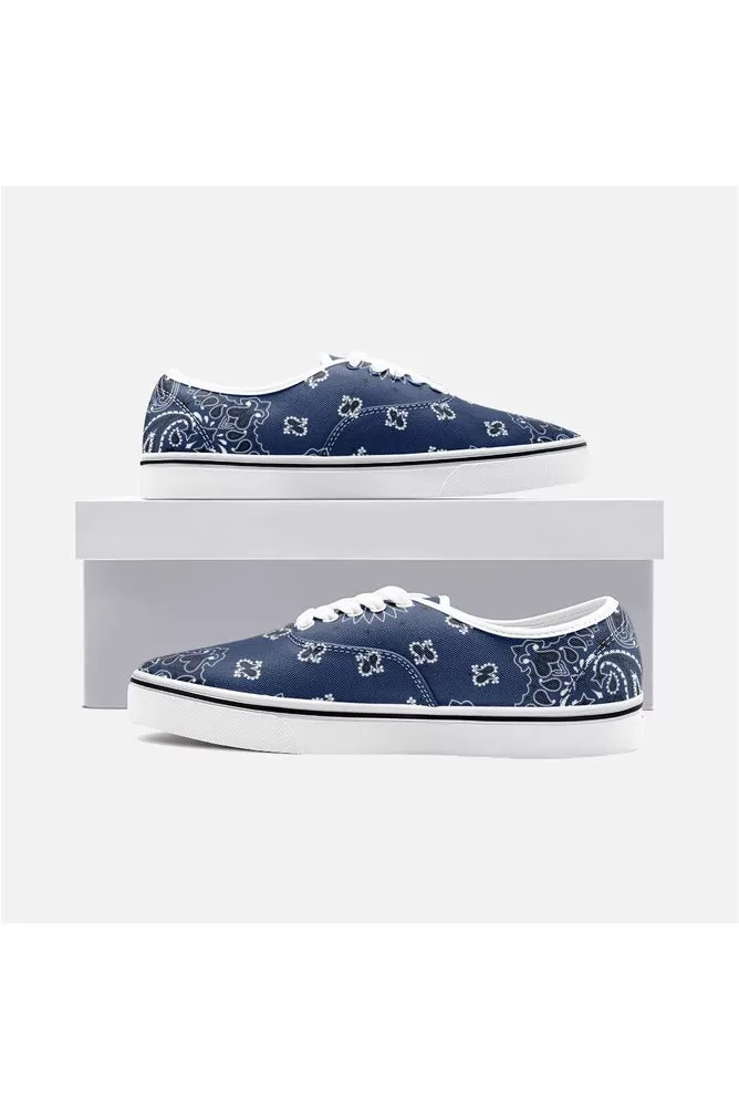 Blue Bandana Unisex Canvas Sneakers