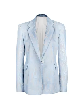 Blue Tribal Lace Blazer