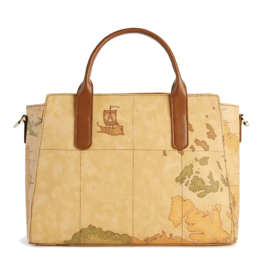 Borsa Donna a Mano 1A Classe Alviero Martini linea Geo Destiny stampa Geo Classic e Castagna GZ02