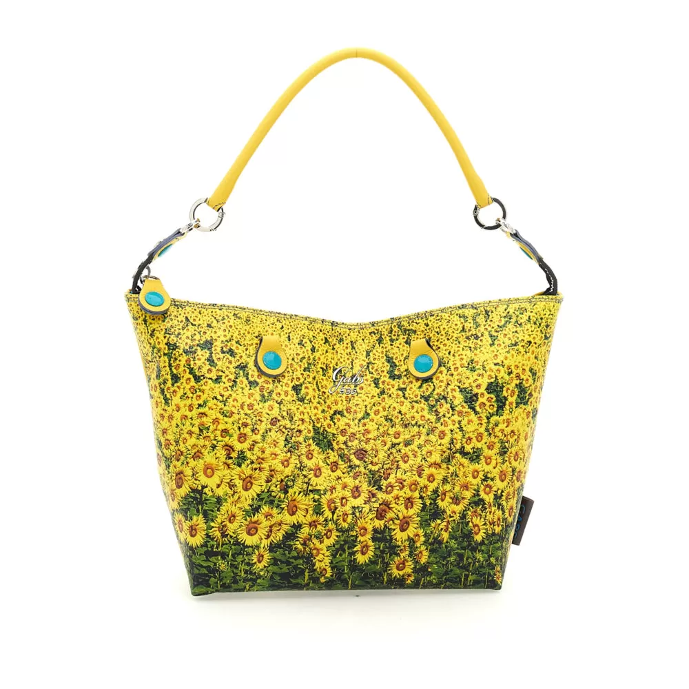 Borsa Donna a Mano con Tracolla GABS G3 PLUS Holiday in Pelle stampa Girasoli Large