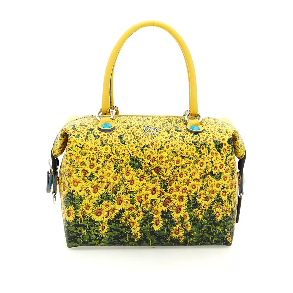 Borsa Donna a Mano con Tracolla GABS G3 PLUS Holiday in Pelle stampa Girasoli Large