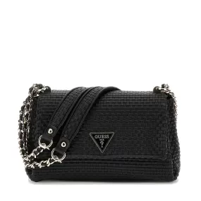 Borsa Donna a Tracolla GUESS Chiusa con Pattina Linea Etel colore Nero