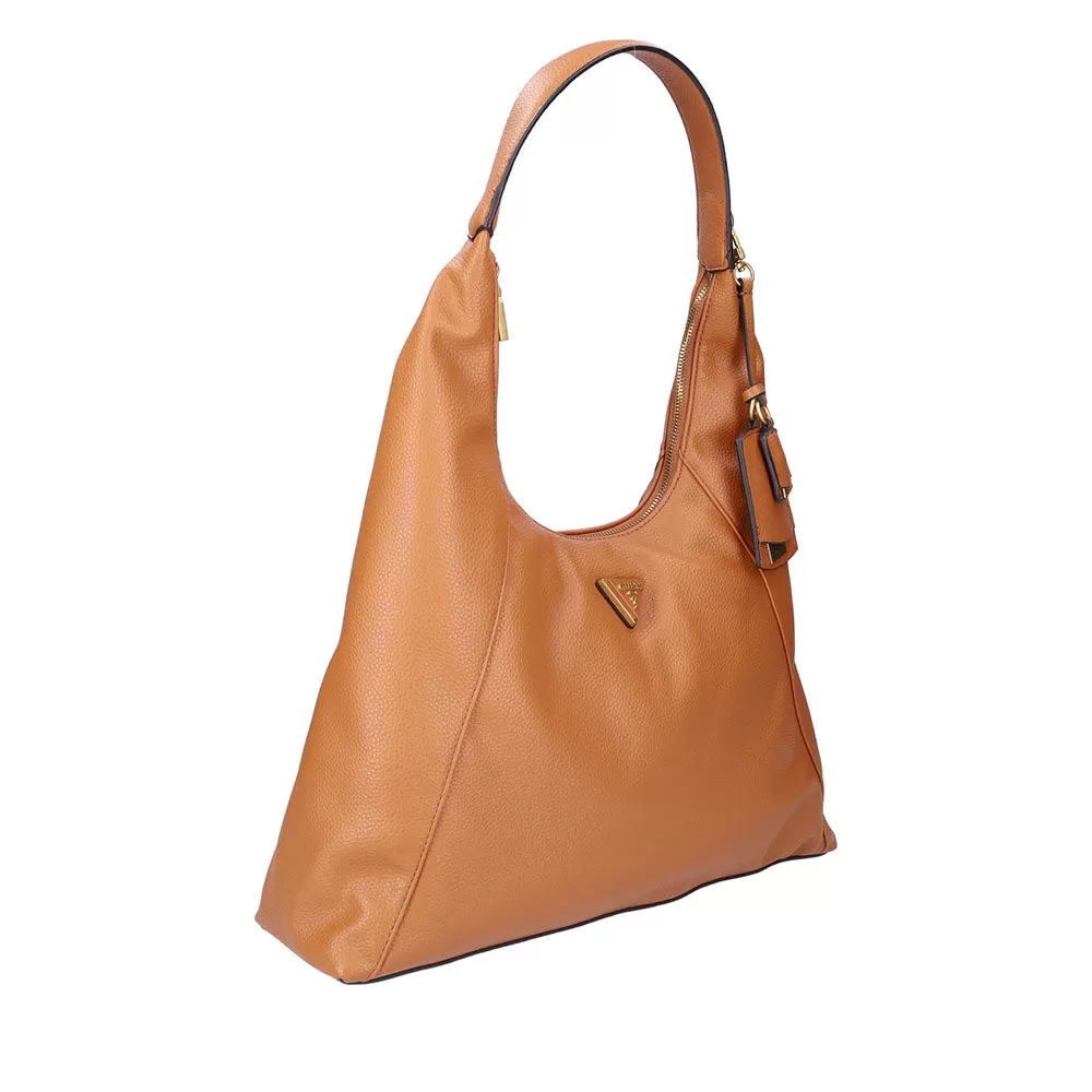 Borsa Donna Hobo a Spalla GUESS Linea Laryn Colore Cognac