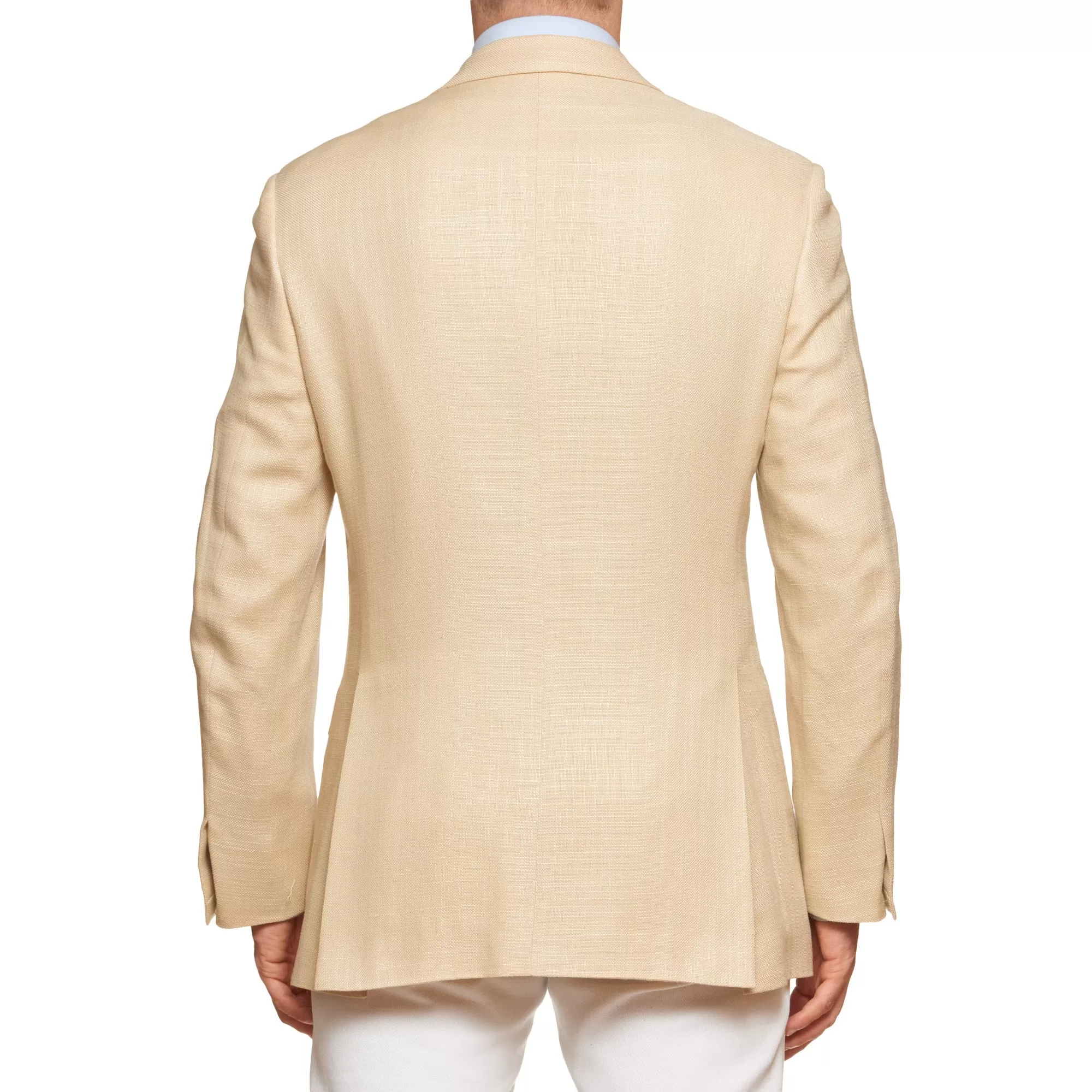 BRIONI "SECOLO" Handmade Beige Wool-Silk Hopsack Jacket EU 50 NEW US 40