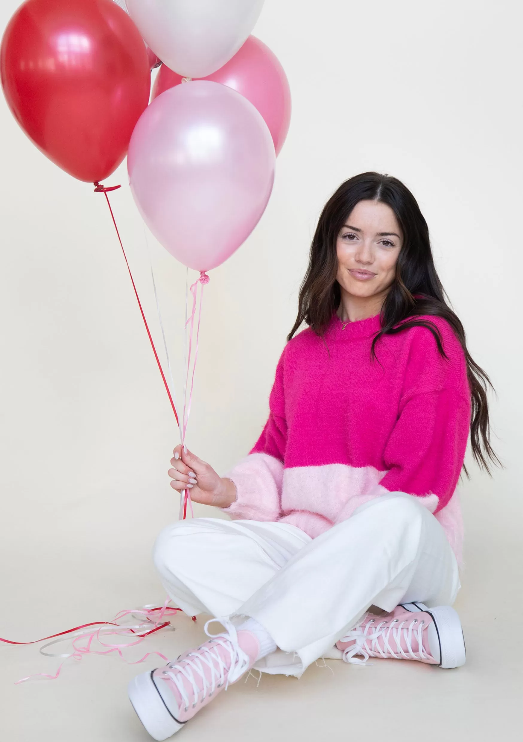 Bubblegum Blush Rib Knit Sweater