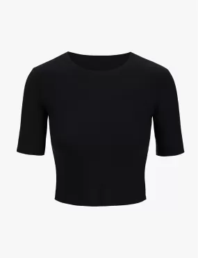 Butter Cropped Tee, Black